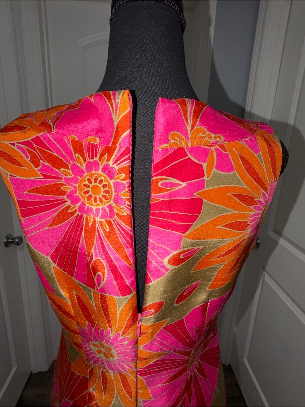 Jessica Howard Pink & Orange Floral Shift Dress size 6P - Picture 6 of 10